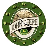 John Deere Logo Nostalgic Button Tin Clock