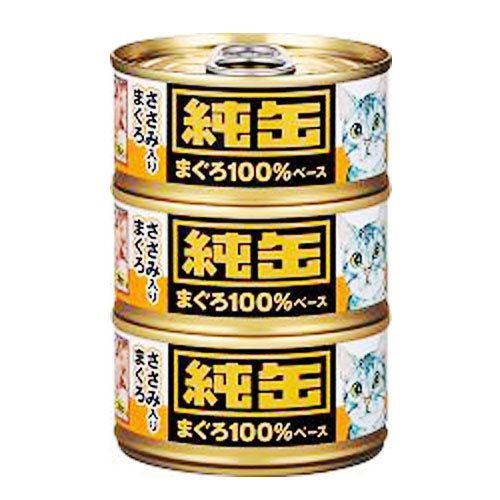 アイシア JCM3-13 純缶ミニ ささみ入りまぐろ 80g×3缶パック