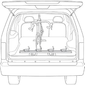 Saris Unique Mount Triple Track Fork Mount Bike Racks for Truck, Vans or Indoor Storage (47-Inch)