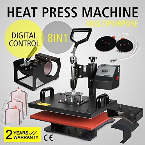GreatRoyal 8in1 Heat Press Transfer Latte Mug Large Element Coated Handle Digital Timer Swing Away Popular
