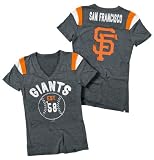 San Francisco Giants Black Women's Tri-Blend V-Neck Raglan T-Shirt