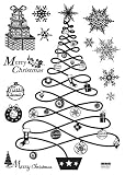 Instant Christmas Decoration Home Wall Sticker Applique - Modern Christmas Tree and Decorations