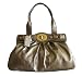 Coach Antique Gold Patent Leather Large Garnet Satchel Handbag 13915