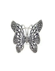 Sterling Silver -Pin Marcasite Butterfly MP011