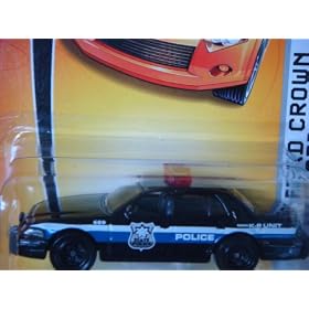 Matchbox Police Ford Crown Victoria Black Patrol Car K-9 Unit Detailed #49 1/64 2007