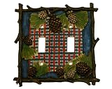 Pinecone Lodge Wilderness Double Switchplate Cover