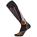 Pure Athlete High Performance Wool Ski Socks - Thermal Warm Merino Wool OTC Sock, Men Women (1 Pair - Black/Grey/Orange, Small)