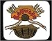 Decorated Mouse Pad with Latvia, symbol, advertisement, basket, sign, Europe