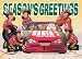 Nascar Santa Personalized Christmas Card - Nascar 12 cards/ 13 envelopes