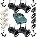 Optima Lighting Par 64 Cans, Brand New 600w DYS Lamps, Dimmer Pack, O-Clamps