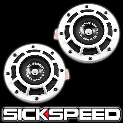 White Super Loud Compact Electric Blast Tone Horn For Car/Truck/Suv 12V P2 for Nissan Versa Note