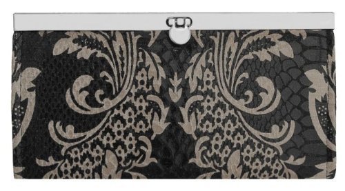 EyeCatchBags – Womens Matinee Designer Style Faux Leather Purse Wallet Flock Design