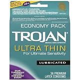 read full review Trojan Ultra Thin Lubricated Latex Condoms 36 ea