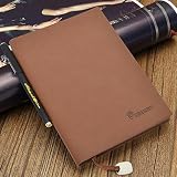 eBerry® Classic Leather Notebook Retro Vintage Notebook/Journal/Diary Medium Size for Men/women 240 Lined Beige Pages - Mediterranean & Middle Ages Style Tree Design Gel Pen Included (Darkbrown)