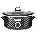 Brentwood SC-157BK Diamond Pattern, 7 Quart (Black) Slow Cooker, 7oz
