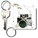 Drums - Set Of 2 Key Chains
