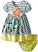 Bonnie Baby Girls' Striped Dress with Mixed Print Skirt