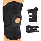 Power Star Neoprene Knee Support Brace Pad open patella 3 Velcro Fastener Pain Relief x1