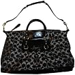 Women's Coach Purse Handbag Ashley Signature Sateen Large Satchel Black/White/Black