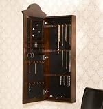 Whilshire Wall Mount Jewelry Armoire in Espresso - Southern Enterprises - EF0197
