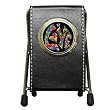Pen Holder Desk Clock of Love with Flowers in 60s Colors