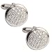 Mens Cuff Links Pair Sterling Silver Zircon Gemstone (cflng232)