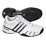 Mens Adidas Barricade V - White/Black/Metallic Silver