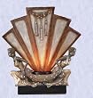 two maidens Statue lamp antique replica sculpture light