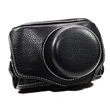 Leather Case Bag with Neck Strap for Olympus Pen E-P1 E-P2 E-P3 EP1 EP2 EP3 Black