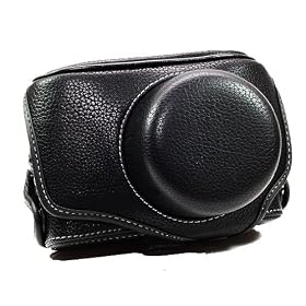 Leather Case Bag with Neck Strap for Olympus Pen E-P1 E-P2 E-P3 EP1 EP2 EP3 Black