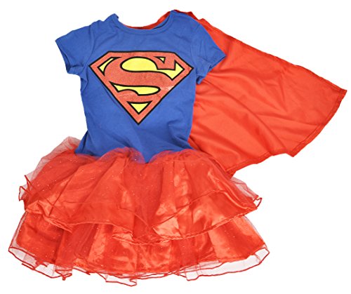 Girls Superhero Batgirl Supergirl Ninja Turtles Caped Tutu Costume Dress