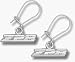 1/4 Chevy Corvette C3 Logo Dangle Earrings - Sterling Silver Jewelry