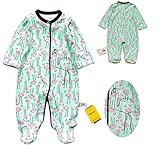 ベビー カバーオール 長袖 ロンパース 新生児 ベビー服 女の子 男の子 キッズ 子供服 春秋着 (80cm－10kg, 緑)