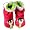 Cozy Cuties by Ganz - Girls Slippers, Red (Size M)