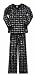 Glistening Hello Kitty Black Fleece Henley Pajama for women