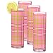 Key West Plaid Acrylic Cooler Set of 4