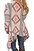 ZIKKER Women's Aztec Print Drape Open Front Knit Cardigan Sweaters Pink Medium