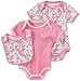 U.S. POLO ASSN. Baby-Girls Newborn Two Pack Creeper Bib Set, Pink, 0-3 Months