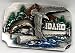 Idaho State 3-D Enamel Pewter Belt Buckle