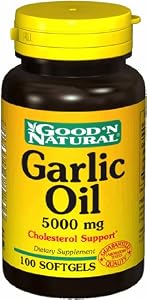 Garlic Oil 5000mg - 100 softgels,(Good'n Natural)