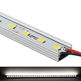 Tutent 10個入り50cm 5630SMD DC 12V リジッドストリップライト 36個LED Uシェイプ アルミニウム合金（ホワイトライト）【PSE認証済み】