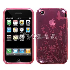 Hot Pink on Black Protection Case for iPhone 3G 3GS with Belt Clip Holster Supplied exclusively by Smile Case