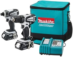 Makita LCT200W Kit de taladro inal&aacute;mbrico compacto con bater&iacute;a de ion litio de 18 V, 2 piezas
