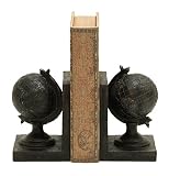 Benzara World Globe Themed Book End Set