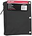 Top Flight Titanium Zipper Pencil Pouch with 4 Pockets, 8.125 x 9.75 Inches, 1 Pouch, Black/Red (4511636)