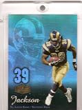 2006 Flair Showcase Football Showcase Steven Jackson St. Louis Rams Football Card # 90 - Mint Condition - Shipped in Protective Display Case