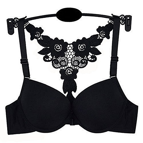 Women's Front Closure Lace Racerback Push up Bra (36B)