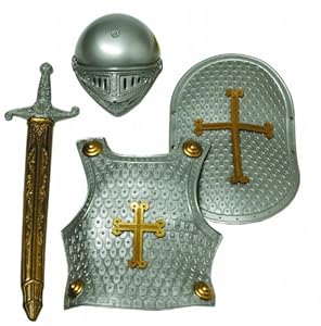 Idena 8210418 - Armatura da cavaliere per bambini, 4 pezzi