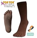 TOETOE Socks Yoga and Pilates Mud Brown -- Unisize 4-11 --