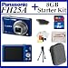 Panasonic DMC-FH25A 16.1MP Digital Camera with 8x Wide Angle Image Stabilized Zoom and 2.7 inch LCD (Blue) With SSE 8GB Starter kit Includes case, lcd screen protector and much more.